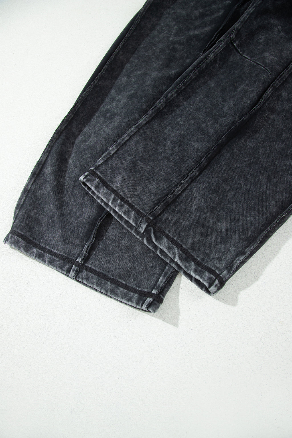 Mineral Washed Drawstring Ankle Pants