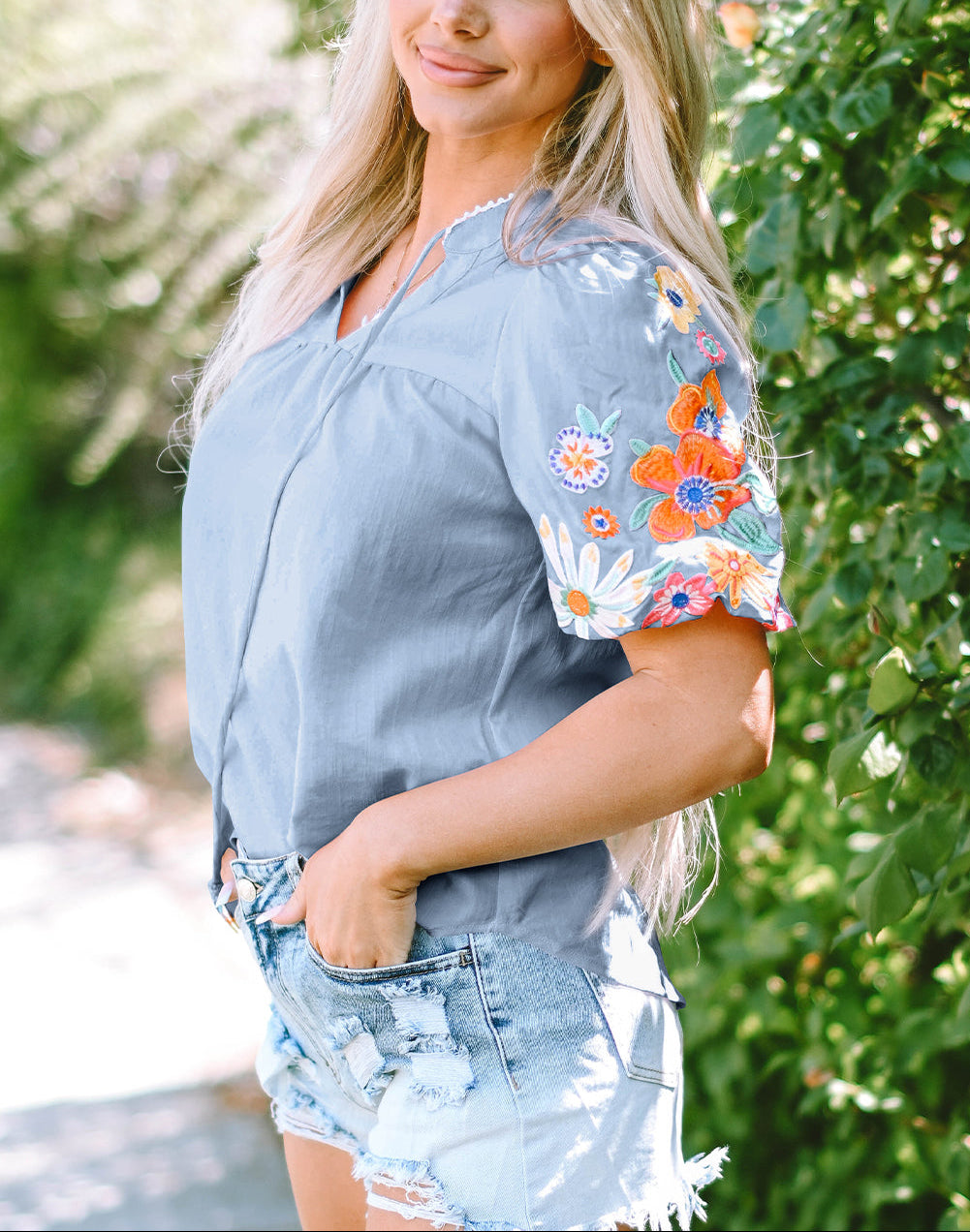 Grace in Bloom Embroidered Blouse